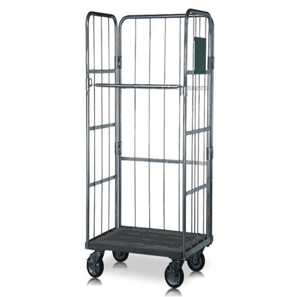 Mild Steel Roll Cage Trolley Warehouse Logistic Storage With Wheels